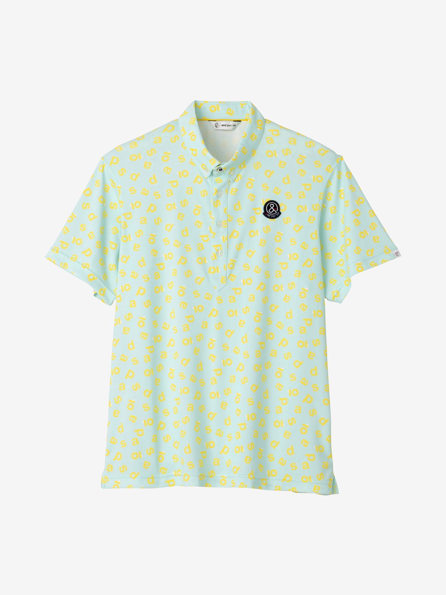 ボタンダウン半袖ロゴプリントシャツ（メンズ/ゴルフ）（AMS9612V1）- and per se公式通販｜セール