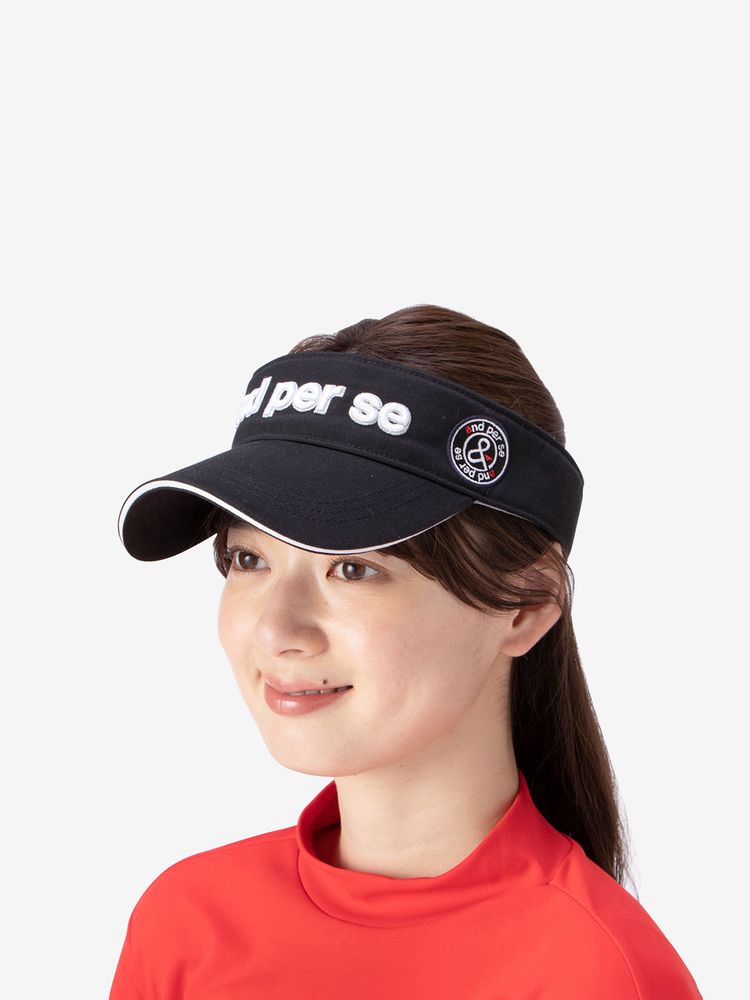 アンパスィ 2023 メンズ バイザー AUA0005 立体ロゴ刺繍 UVカット 23SS ゴルフウェア 帽子 サンバイザー VISOR and per se JUN1