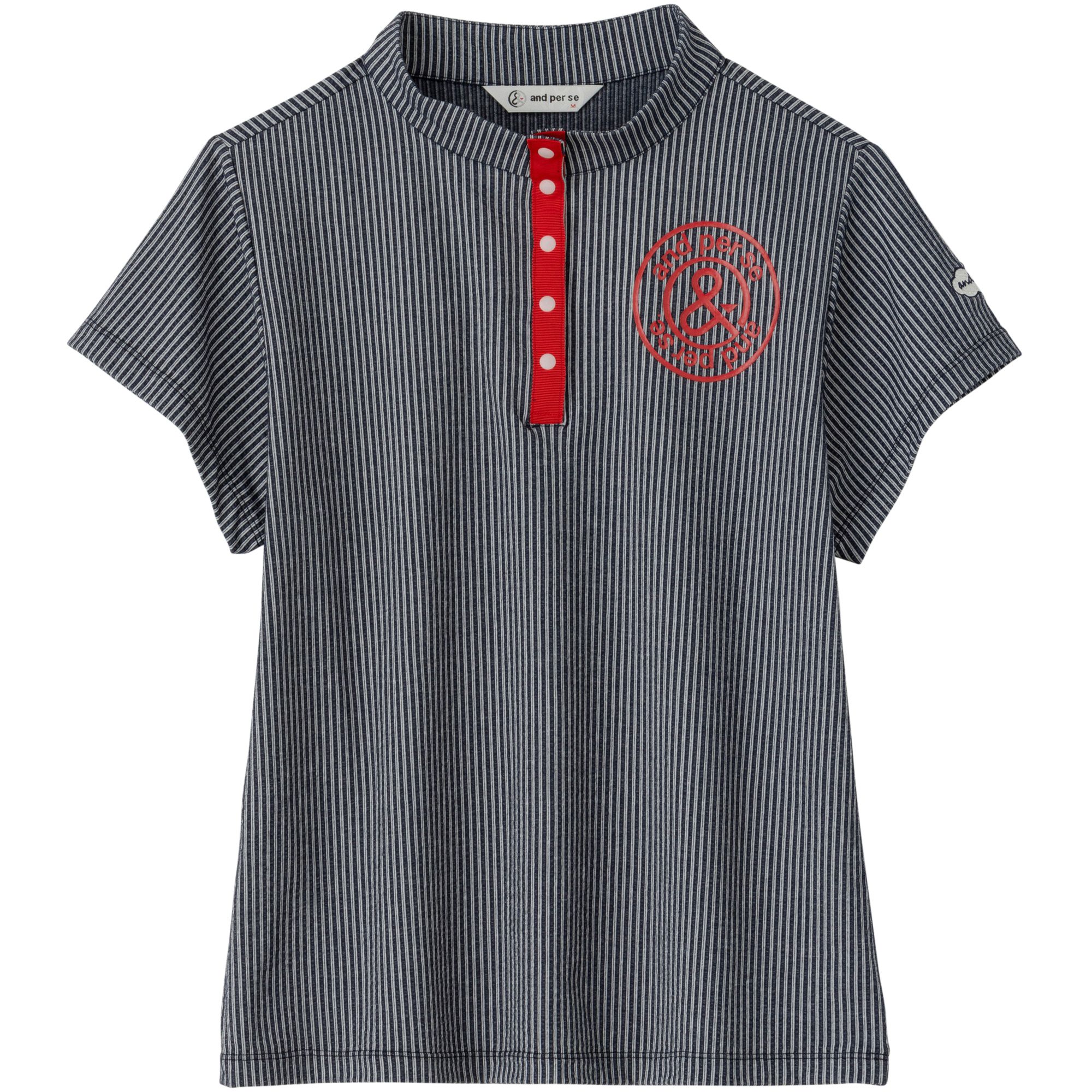 半袖ハイネックサッカーストライプシャツ レディース ゴルフ Afs9512x5 And Per Se公式通販 セール