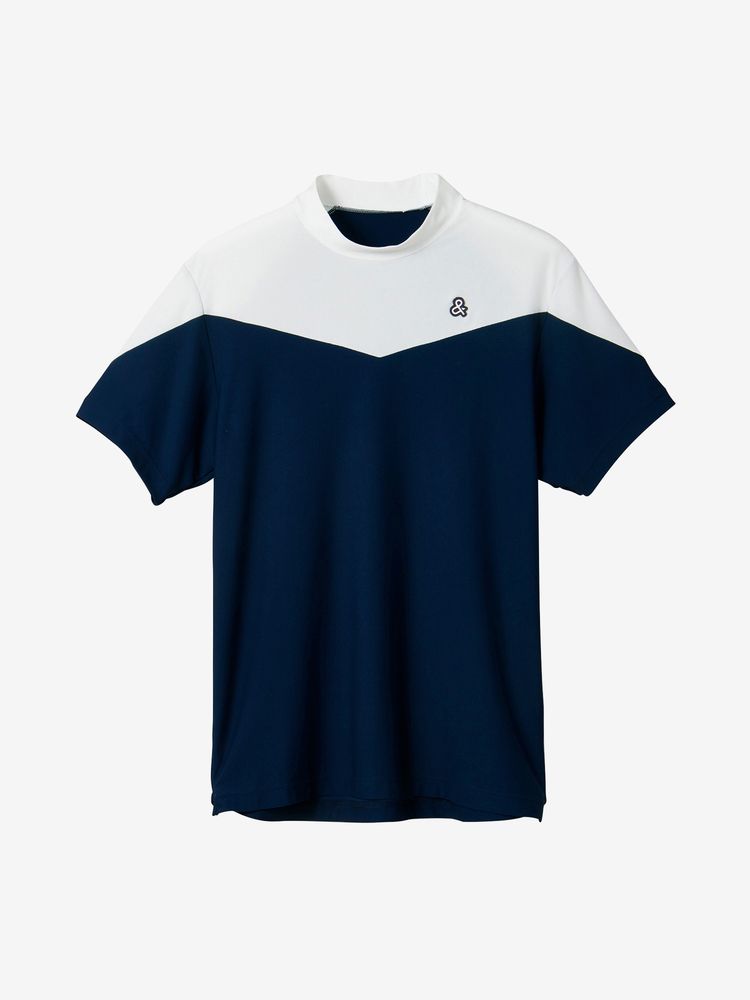 ロゴプリント半袖モックネックシャツ（メンズ）（AMS9503V5）- and per