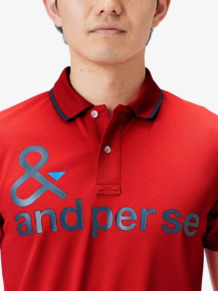 ロゴプリント半袖ポロシャツ（メンズ）（AMS9703V1）- and per se公式通販