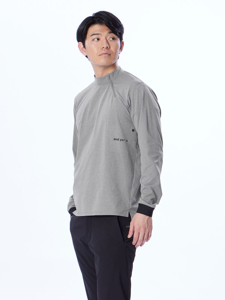 ドライエアリープレーン L/Sモックネックシャツ（メンズ）（AGF9203F