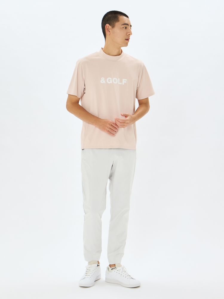 and per se(アンパスィ) ｜＆GOLF レイシャットピケ半袖モックネックシャツ（ユニセックス）