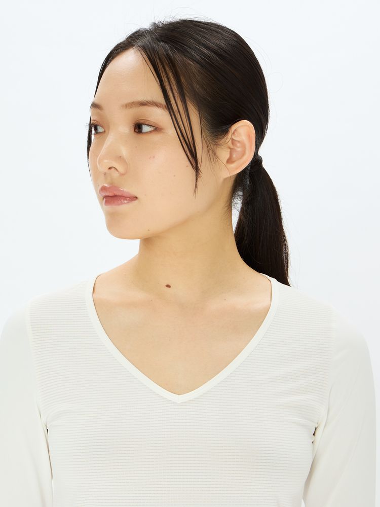 and per se(アンパスィ) ｜Vネックインナーシャツ（レディース）