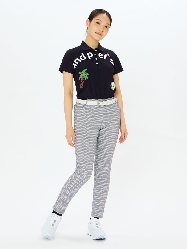 and per se(アンパスィ) ｜スイングドライパイルプリンテッド共衿シャツ（レディース）