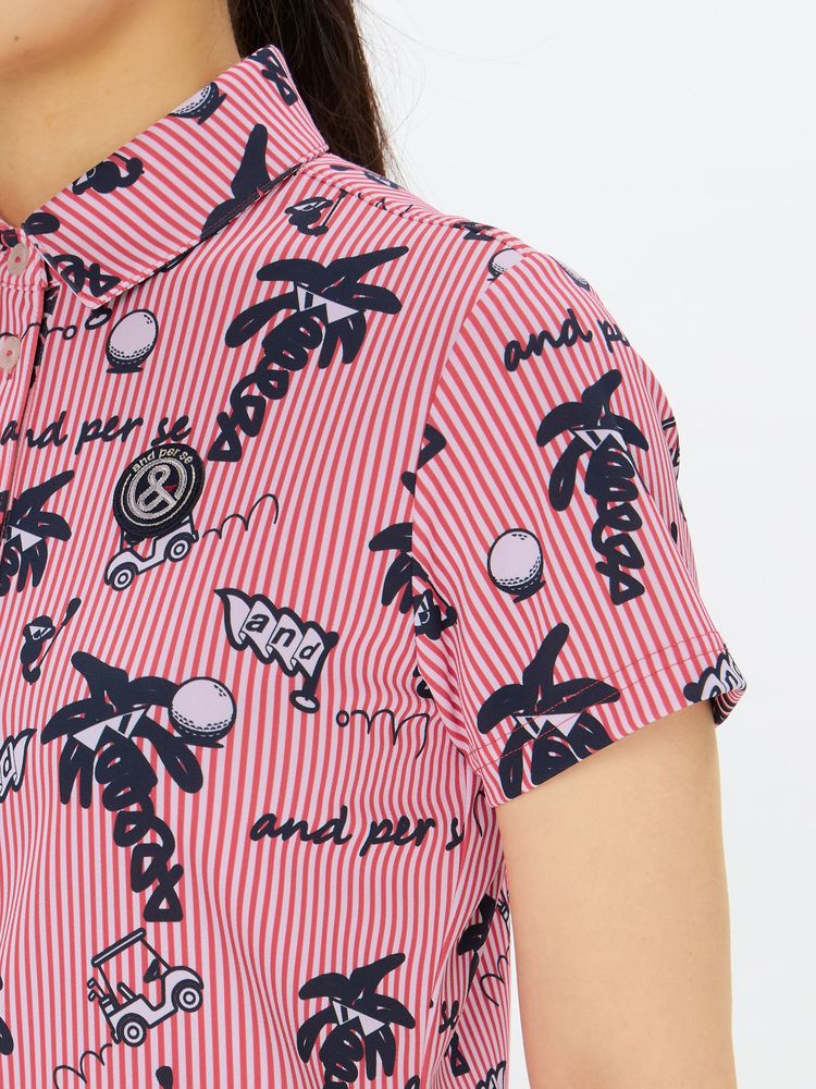 tシャツ ソルケアプリンテッド半袖シャツ（レディース） レディース 公式・アウトレット】ソルケアプリンテッド半袖シャツ