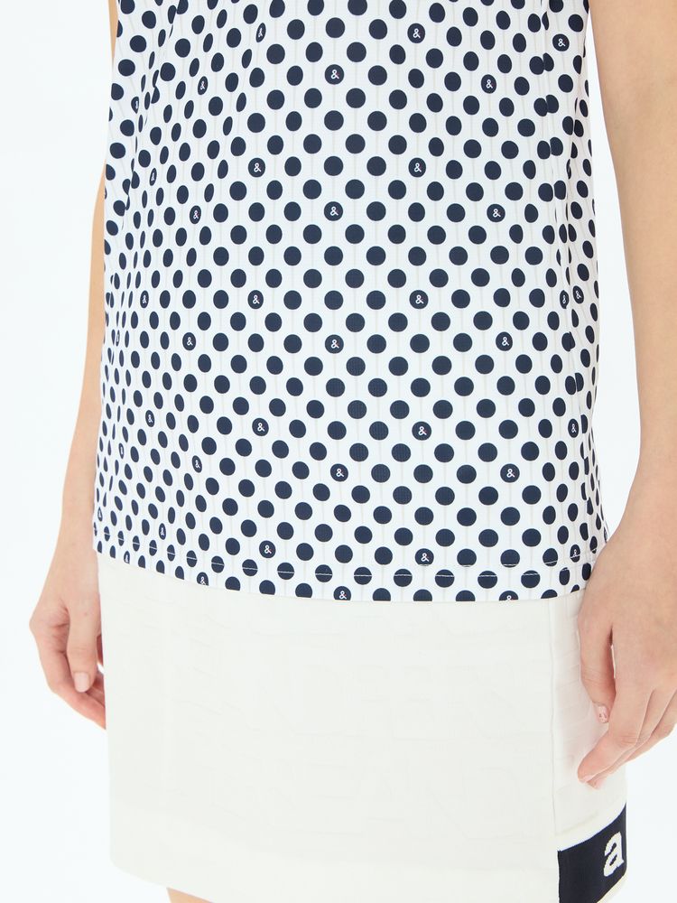 and per se(アンパスィ) ｜プリンテッドワッフル半袖シャツ（レディース）