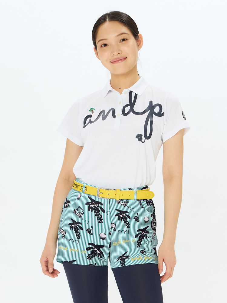 and per se(アンパスィ) ｜スイングドライ3Dワッフル半袖ポロシャツ（レディース）