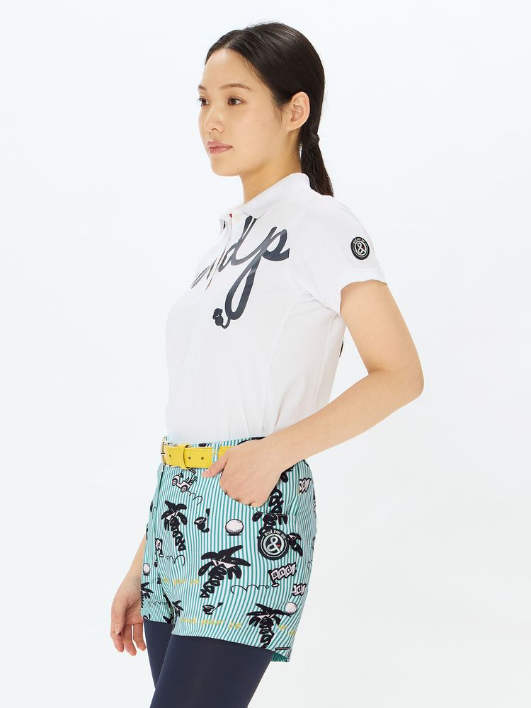 and per se(アンパスィ) ｜スイングドライ3Dワッフル半袖ポロシャツ（レディース）