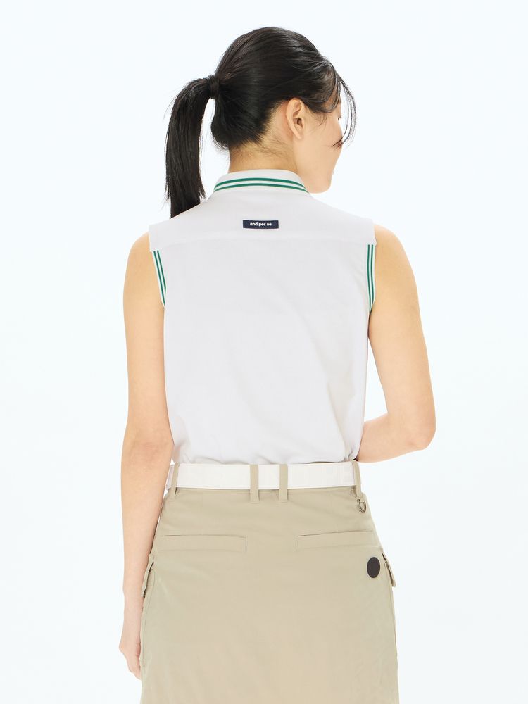 and per se(アンパスィ) ｜ミニリップルノースリーブシャツ（レディース）