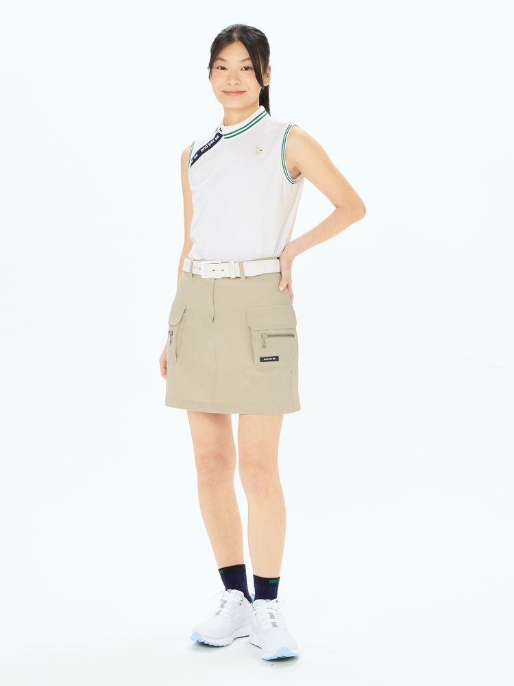 and per se(アンパスィ) ｜ミニリップルノースリーブシャツ（レディース）