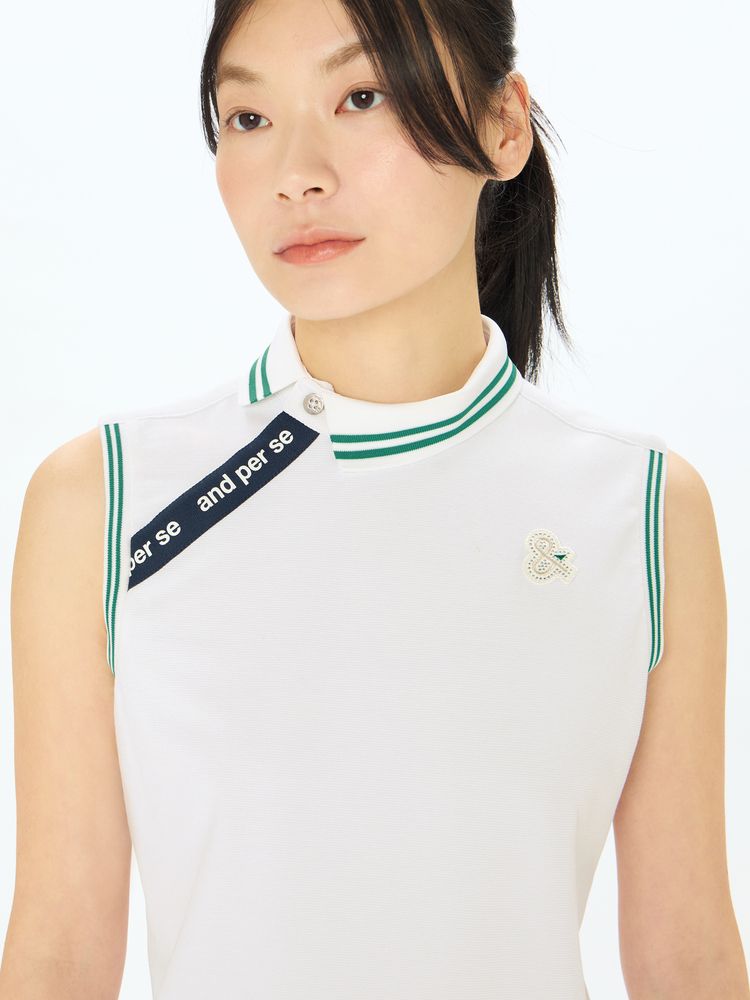 and per se(アンパスィ) ｜ミニリップルノースリーブシャツ（レディース）