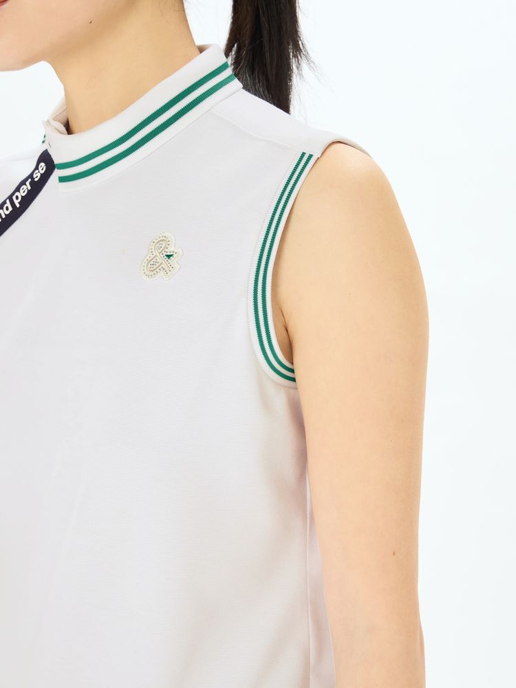 and per se(アンパスィ) ｜ミニリップルノースリーブシャツ（レディース）