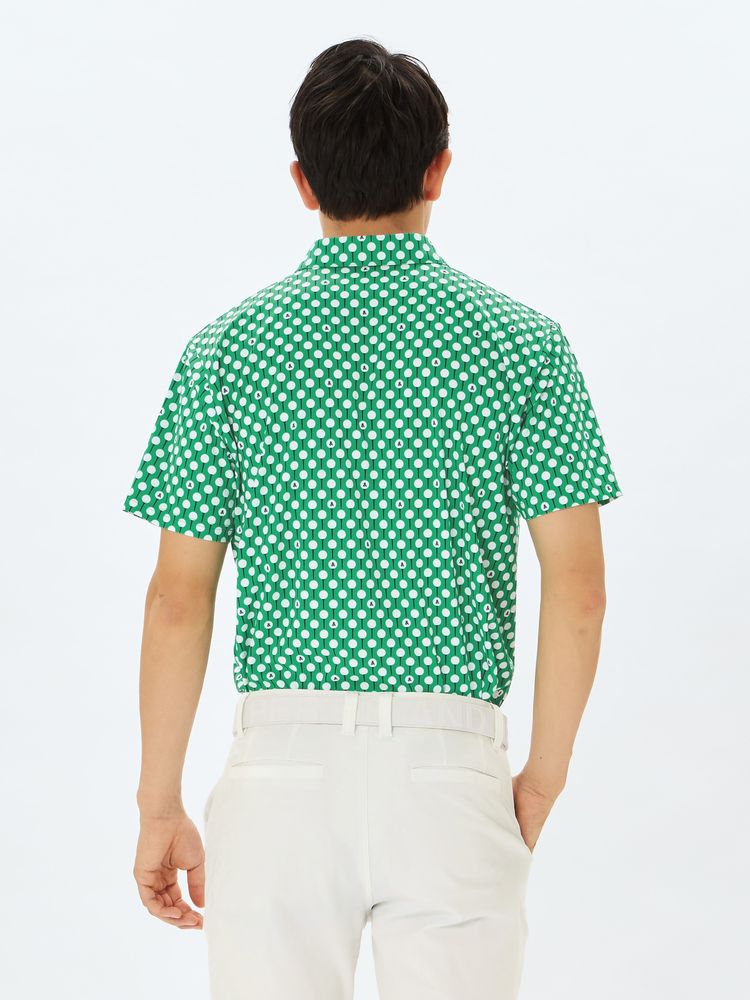 and per se(アンパスィ) ｜プリンテッドワッフル半袖シャツ（メンズ）