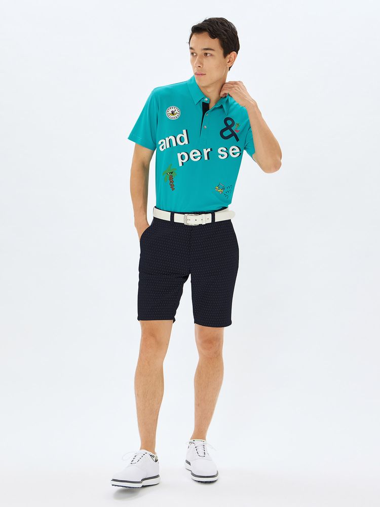 and per se(アンパスィ) ｜スイングドライパイルプリンテッドポロシャツ（メンズ）