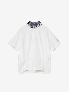 ペーパークロス半袖モックネックシャツ（レディース