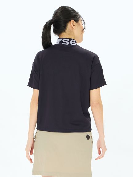 公式】ペーパークロス半袖モックネックシャツ（レディース