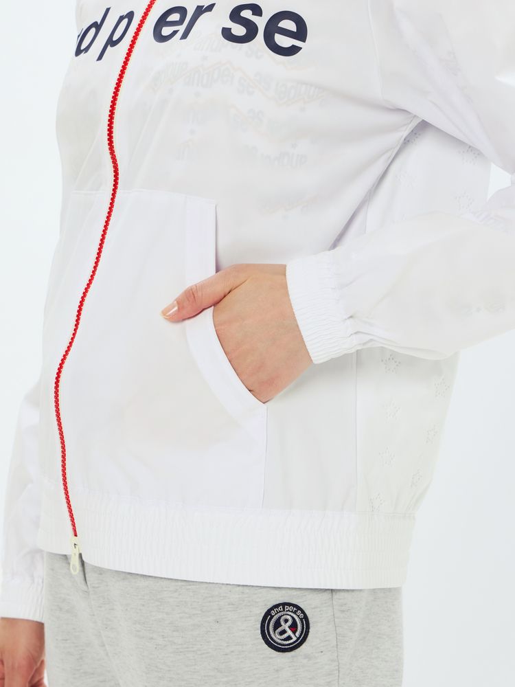 【新品】ヴィトゥエルヴ　レディース　ジップアップブルゾン　白　Sサイズ 新品】ヴィトゥエルヴ レディース ジップアップブルゾン 白 Sサイズ