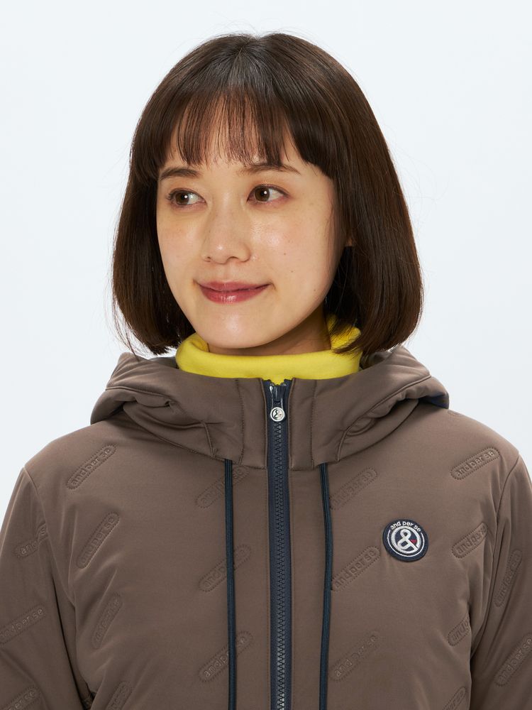 and per se(アンパスィ) ｜エアジャスター中わたフーディーブルゾン（レディース）