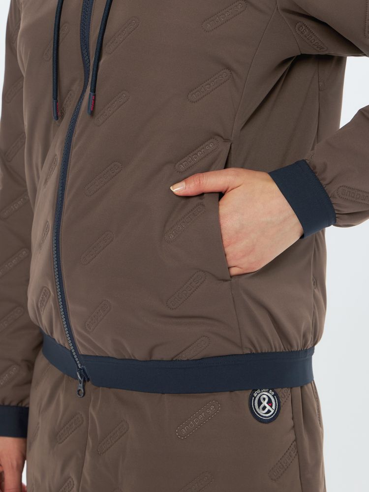 and per se(アンパスィ) ｜エアジャスター中わたフーディーブルゾン（レディース）