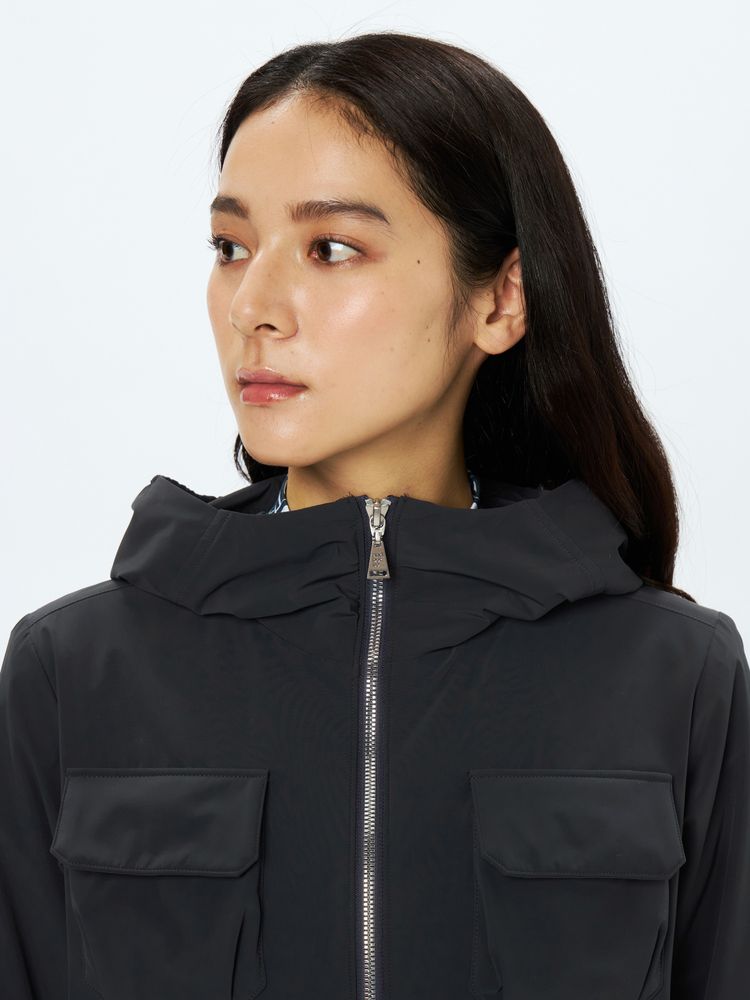 and per se(アンパスィ) ｜ロイカマルチストレッチフーディーブルゾン（レディース）