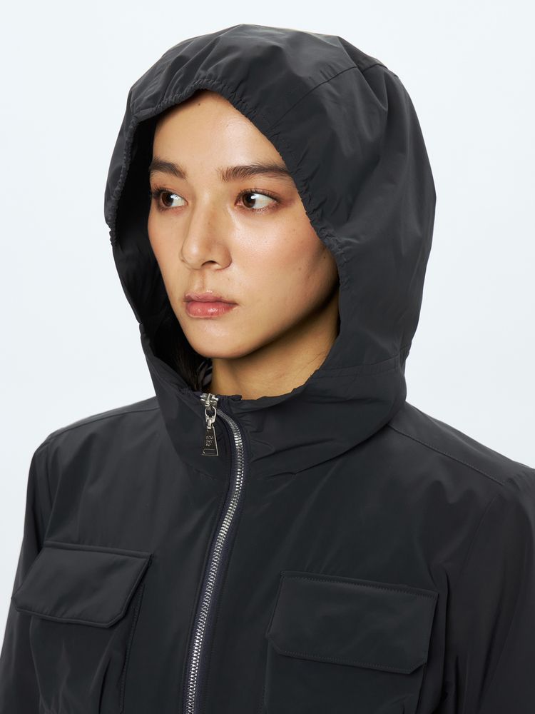 and per se(アンパスィ) ｜ロイカマルチストレッチフーディーブルゾン（レディース）