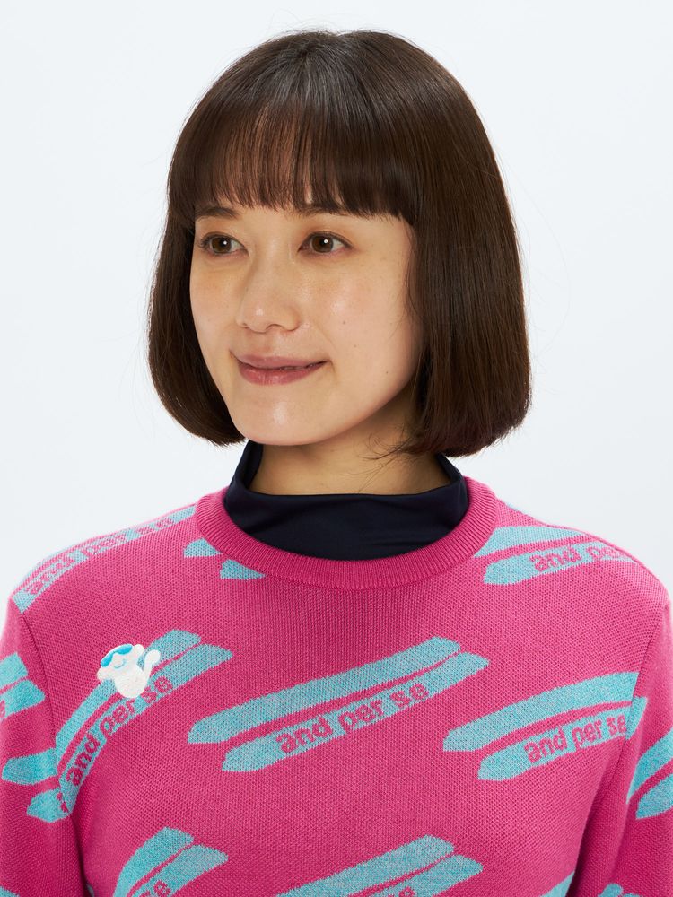 公式・セール】クレアニットジャカードセーター・日本製（レディース