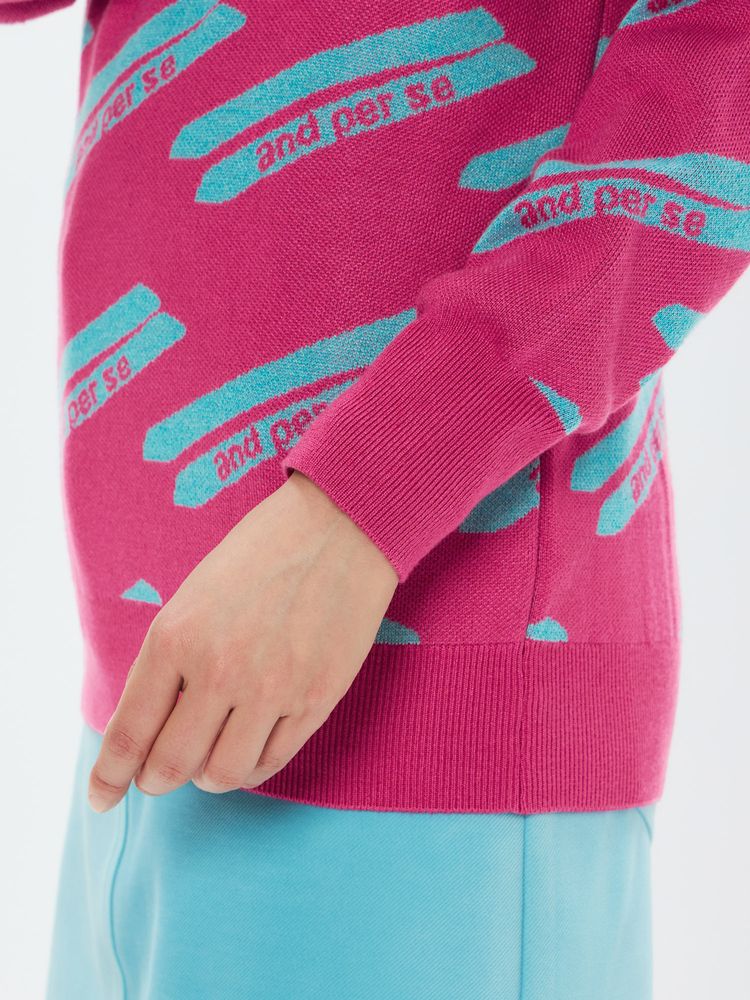 公式・セール】クレアニットジャカードセーター・日本製（レディース