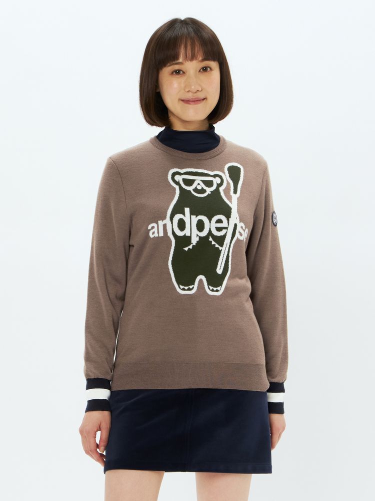 and per se(アンパスィ) ｜クレアニットクルーネックセーター・日本製（レディース）