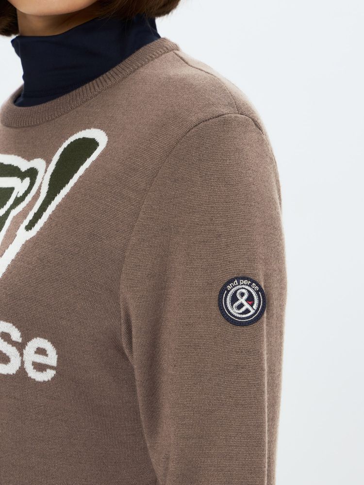 and per se(アンパスィ) ｜クレアニットクルーネックセーター・日本製（レディース）