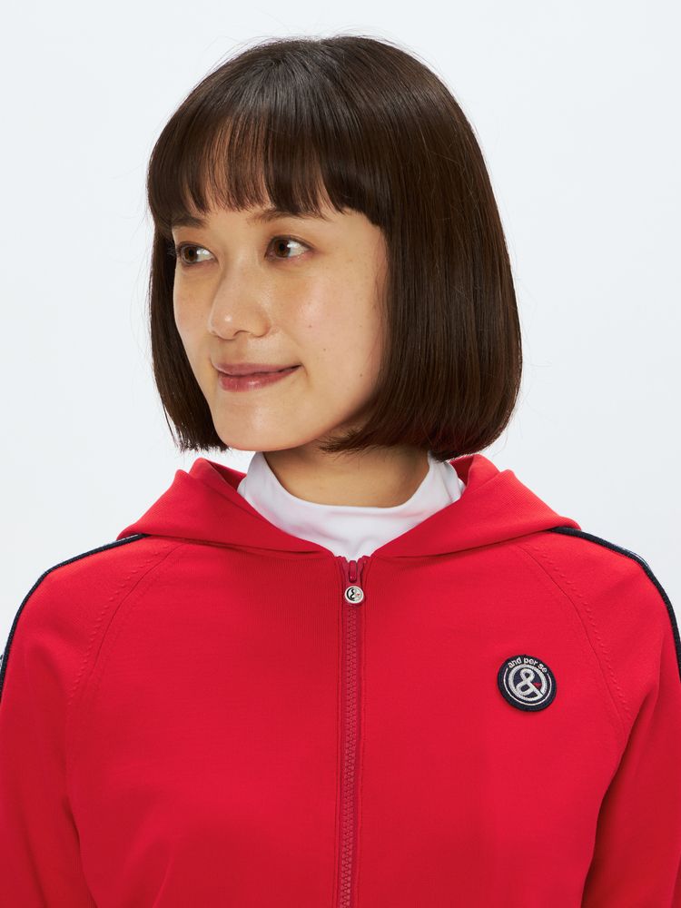 and per se(アンパスィ) ｜アクティブニットフーディーブルゾン（レディース）