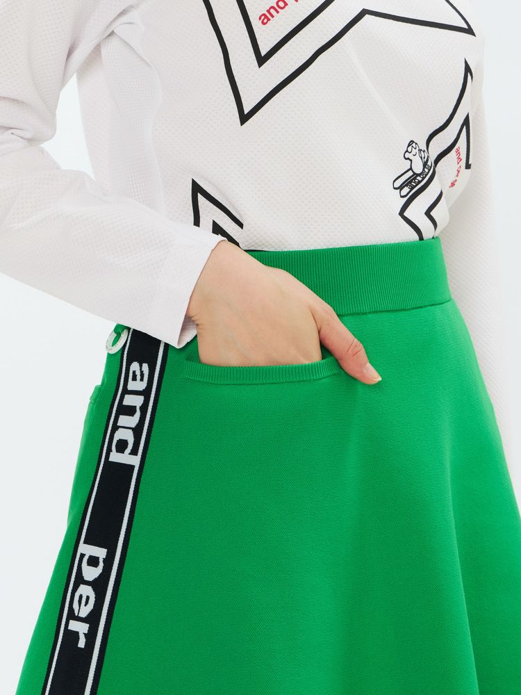 and per se(アンパスィ) ｜アクティブニットスカート（レディース）