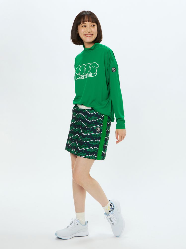 and per se(アンパスィ) ｜ショットスムーザープリンテッドスカート（レディース）