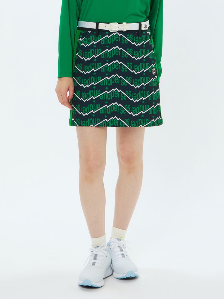 and per se(アンパスィ) ｜ショットスムーザープリンテッドスカート（レディース）