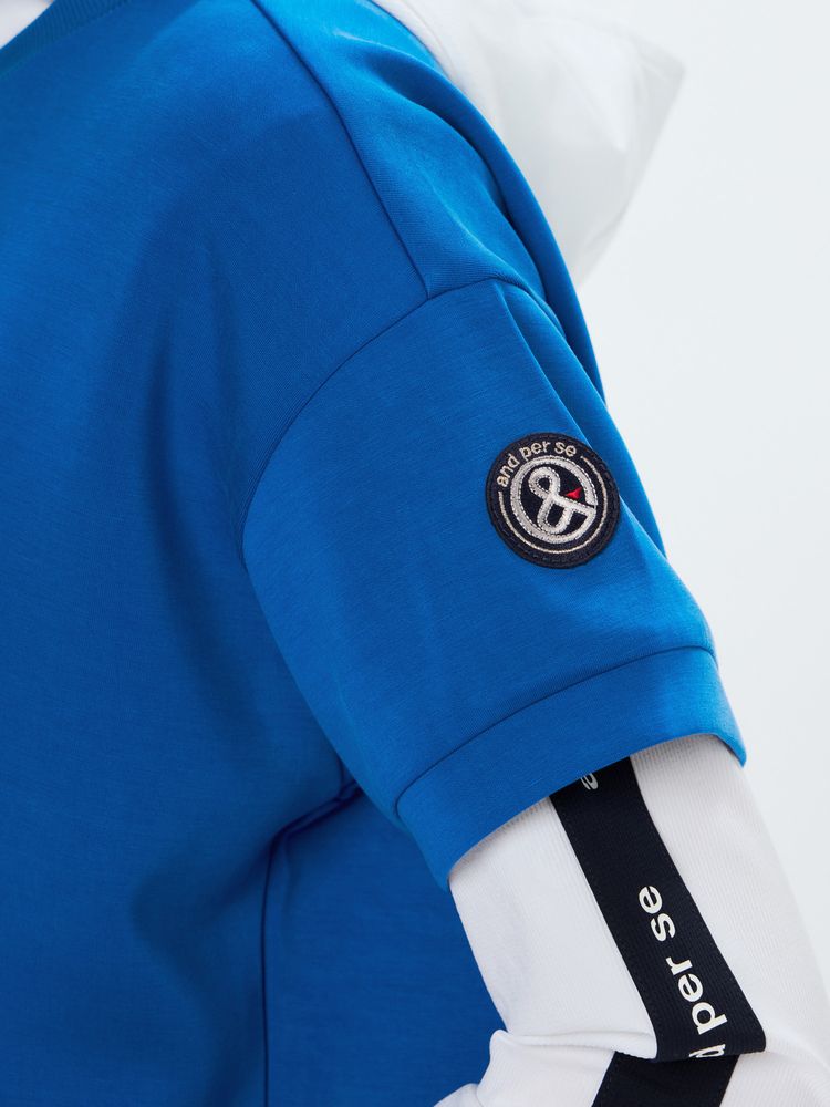 and per se(アンパスィ) ｜ショットスムーザースウェット 半袖プルオーバー（レディース）