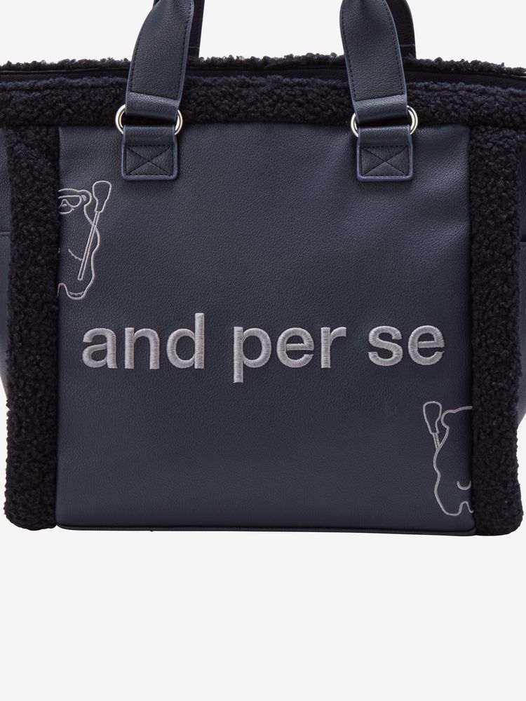 and per se/アンパスィ ボストンバッグ【ネイビー】美品！ 20％OFFセール！ アンパスィ and per se ゴルフ 2024春夏新作