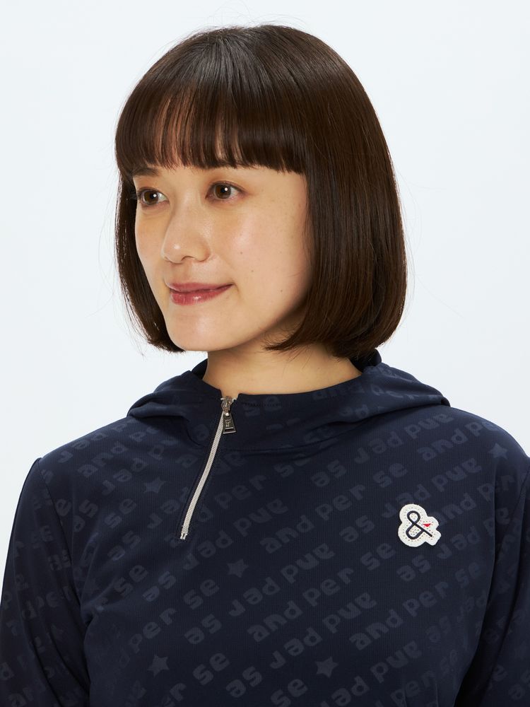 and per se(アンパスィ) ｜スイングドライエンボス長袖フーディーシャツ（レディース）