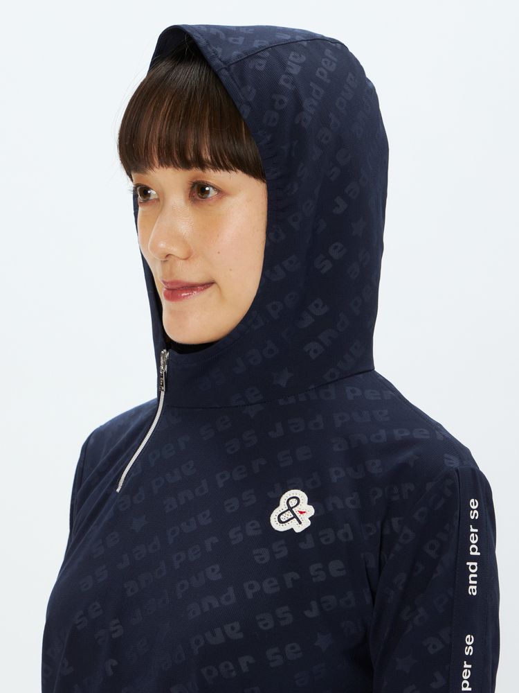 and per se(アンパスィ) ｜スイングドライエンボス長袖フーディーシャツ（レディース）