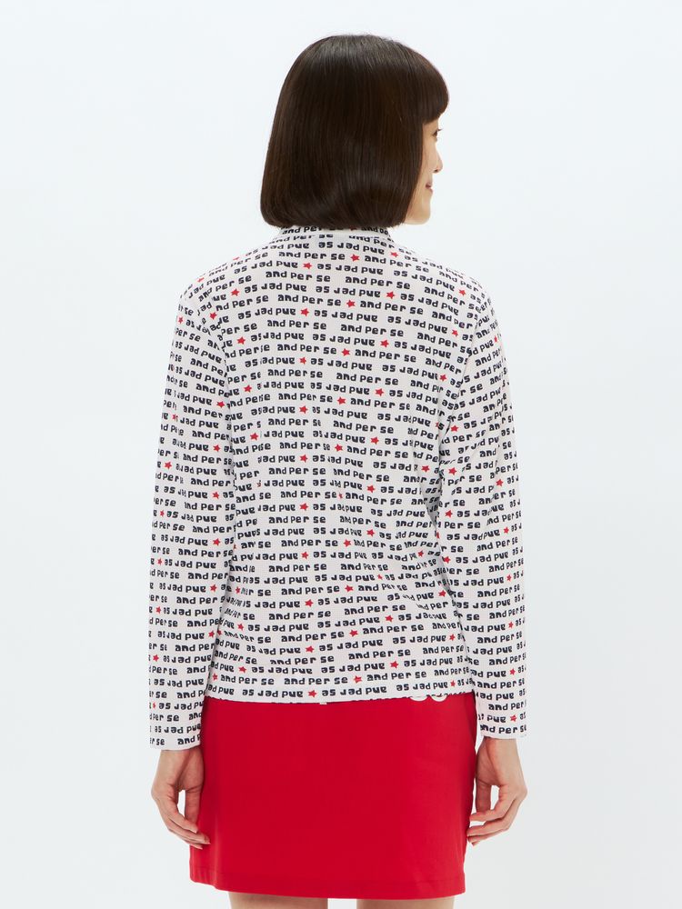 and per se(アンパスィ) ｜ソルケアドットプリンテッド長袖ハーフジップシャツ（レディース）