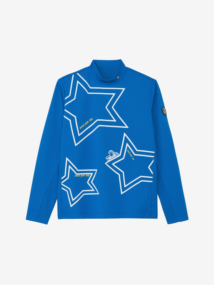 and per se(アンパスィ) ｜ストレッチディンプル長袖モックネックシャツ（レディース）