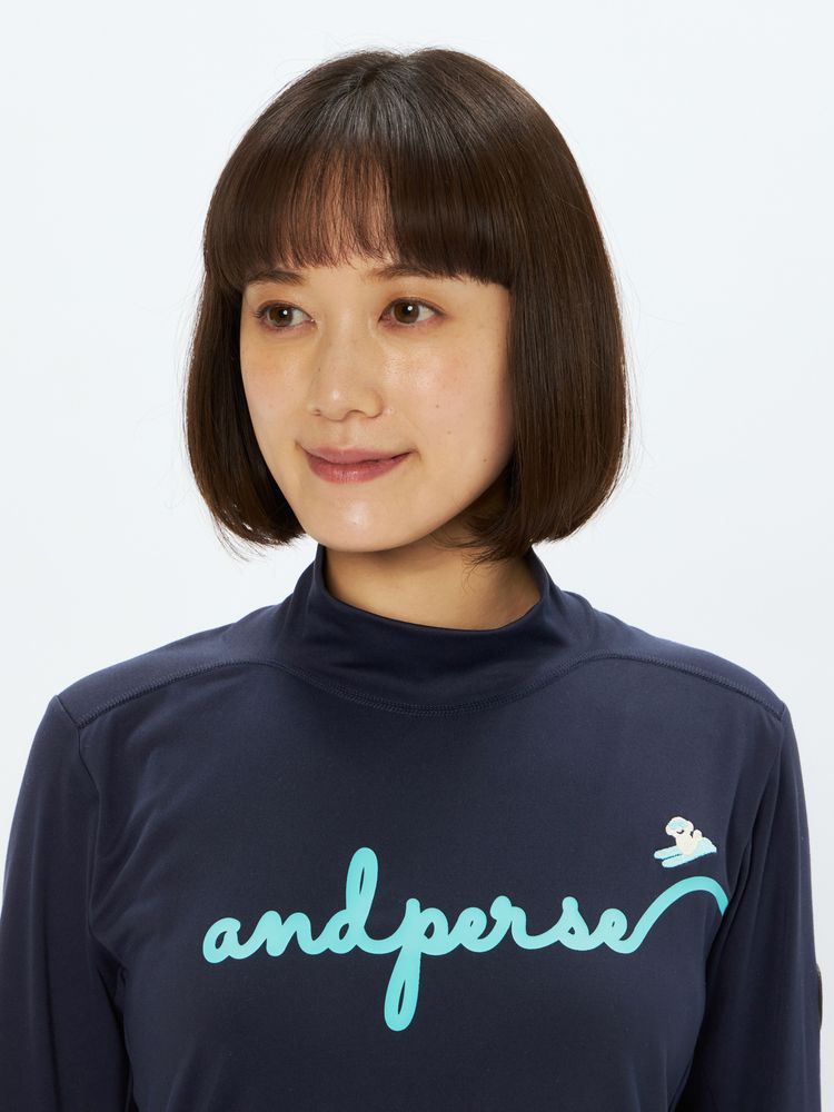 公式・アウトレット】マシュマロジャージー長袖モックネックシャツ