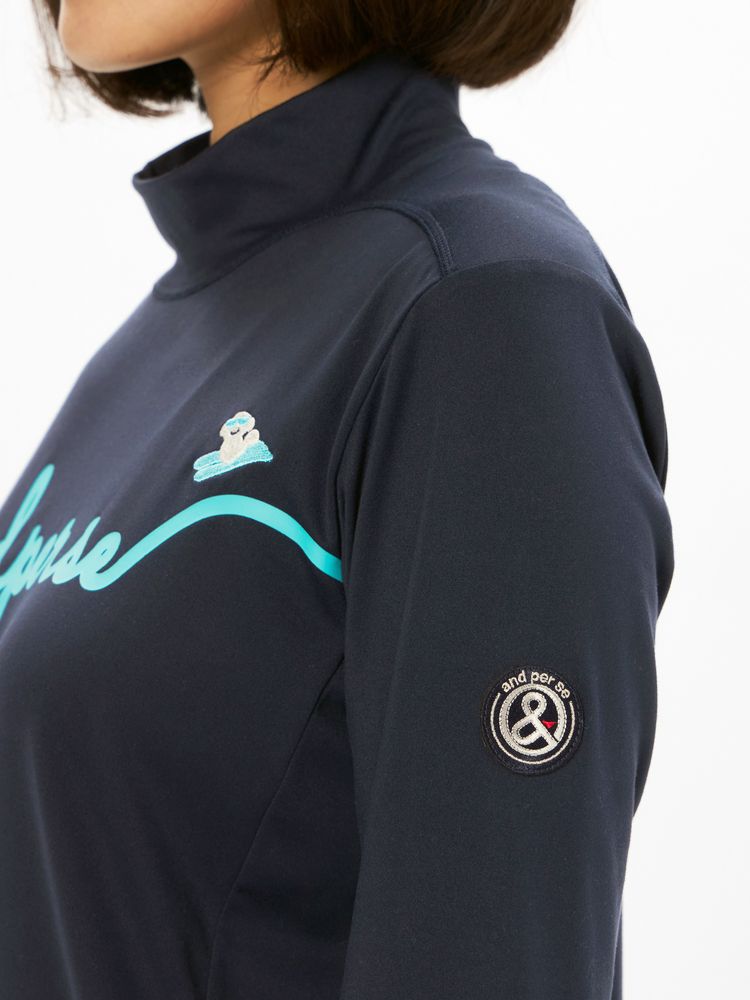 公式・アウトレット】マシュマロジャージー長袖モックネックシャツ