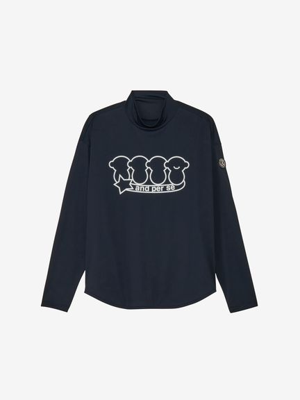 新品　G.G.G レディース 長袖モックネックシャツ ブラック M 公式】ソルケア3D長袖モックネックシャツ（レディース