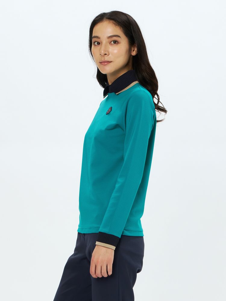 公式】4WAYリップルリブ切替デザイン長袖シャツ（レディース