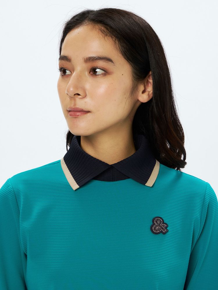 公式】4WAYリップルリブ切替デザイン長袖シャツ（レディース