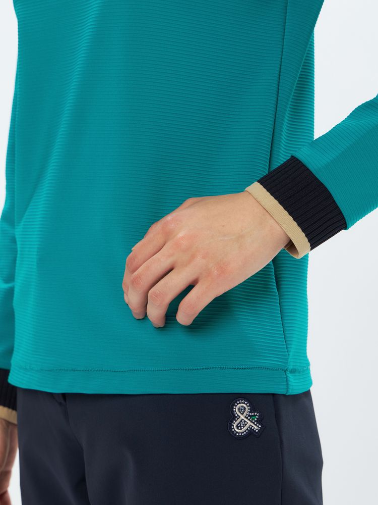 デジパ　15枚 公式】4WAYリップルリブ切替デザイン長袖シャツ（レディース