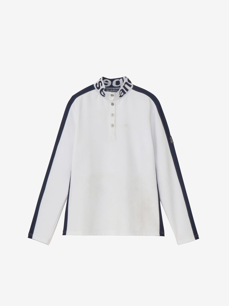 and per se(アンパスィ) ｜4WAYリップル長袖ボタンアップシャツ（レディース）