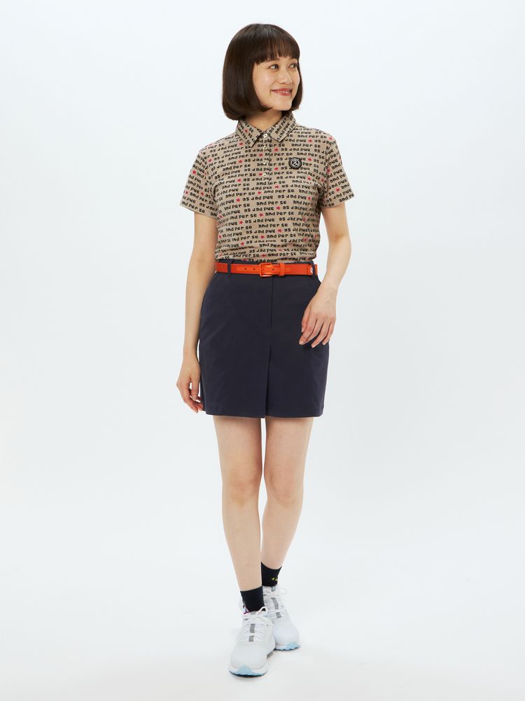 and per se(アンパスィ) ｜ソルケアドットプリンテッド半袖シャツ（レディース）