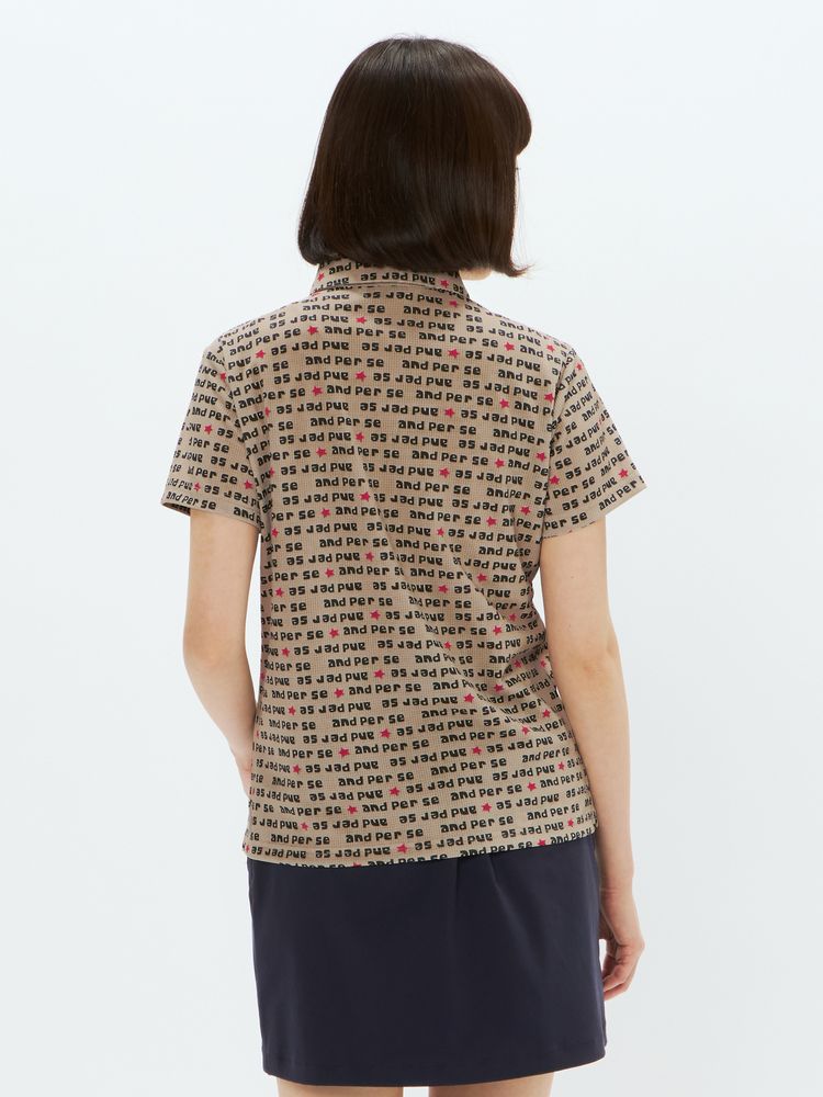 and per se(アンパスィ) ｜ソルケアドットプリンテッド半袖シャツ（レディース）