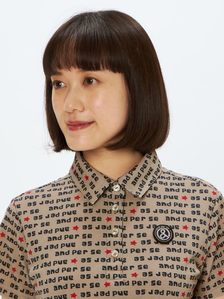 and per se(アンパスィ) ｜ソルケアドットプリンテッド半袖シャツ（レディース）